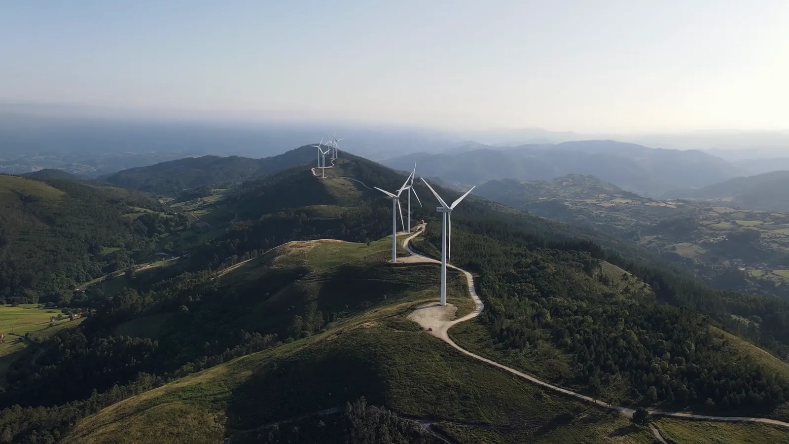 Real wind turbines in operation